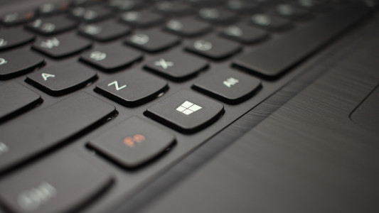 Close up of black computer keyboard